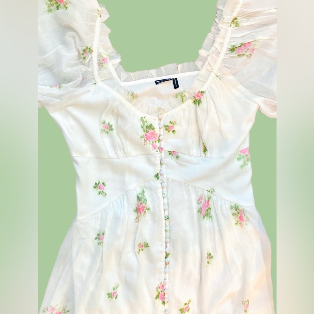 SOLD Broderie white romantic frill dress